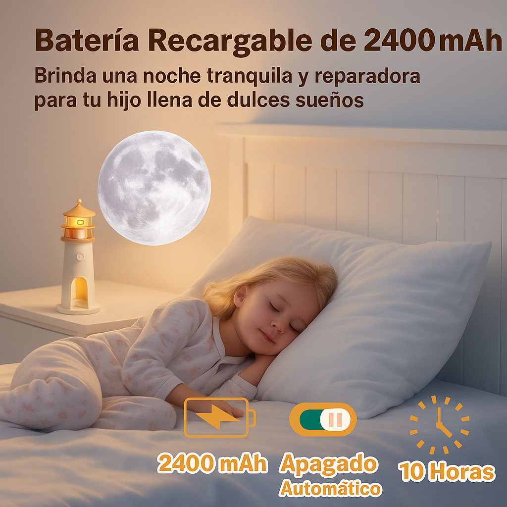 Faro Lunar Calmante para Ansiedad y Sueño Profundo
